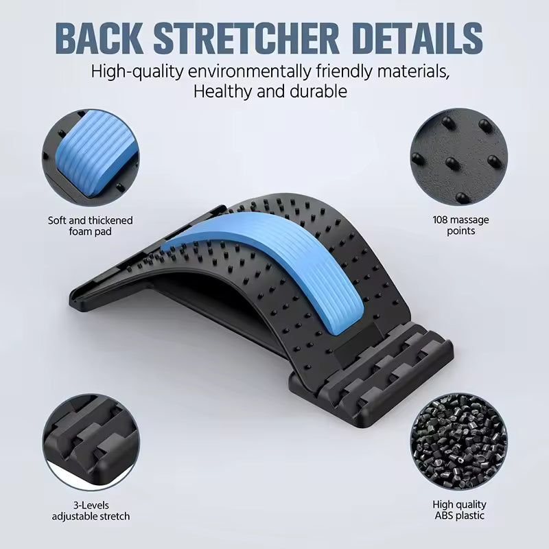 ⭐ Knoteka™ Back Stretcher – Magnetic Spine Board for Pain Relief & Posture Correction