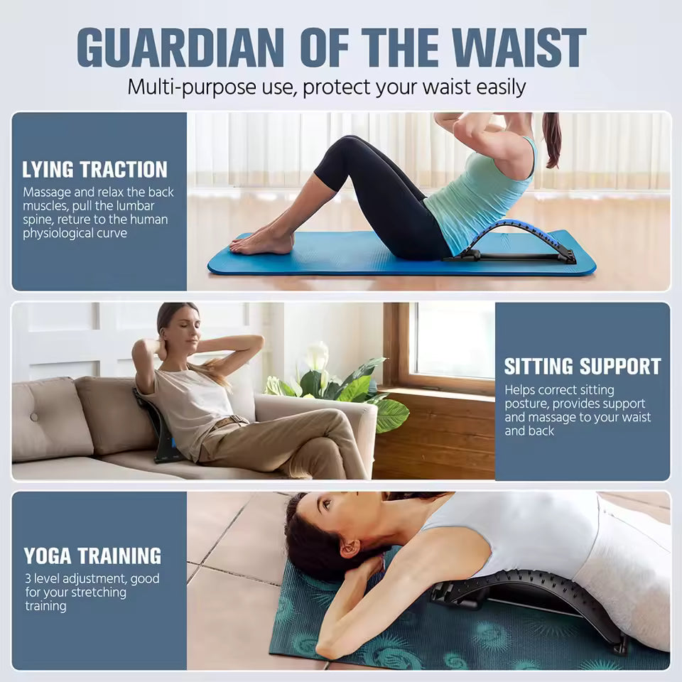 ⭐ Knoteka™ Back Stretcher – Magnetic Spine Board for Pain Relief & Posture Correction